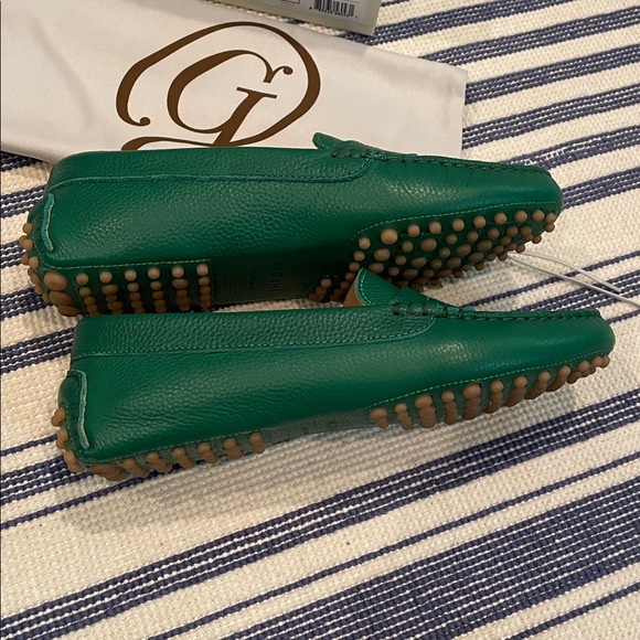 EUC M. Gemi The Pastoso Tumbled Leather Driving Loafers in Jewel Green Size 37 - Picture 7 of 12